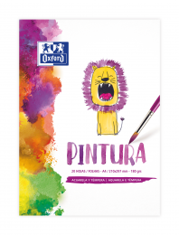 OXFORD PINTURA INFANTIL/OCIO Bloc Encolado Pintura A4 Tapa Blanda/Contratapa rígida 20 Hojas 180gr